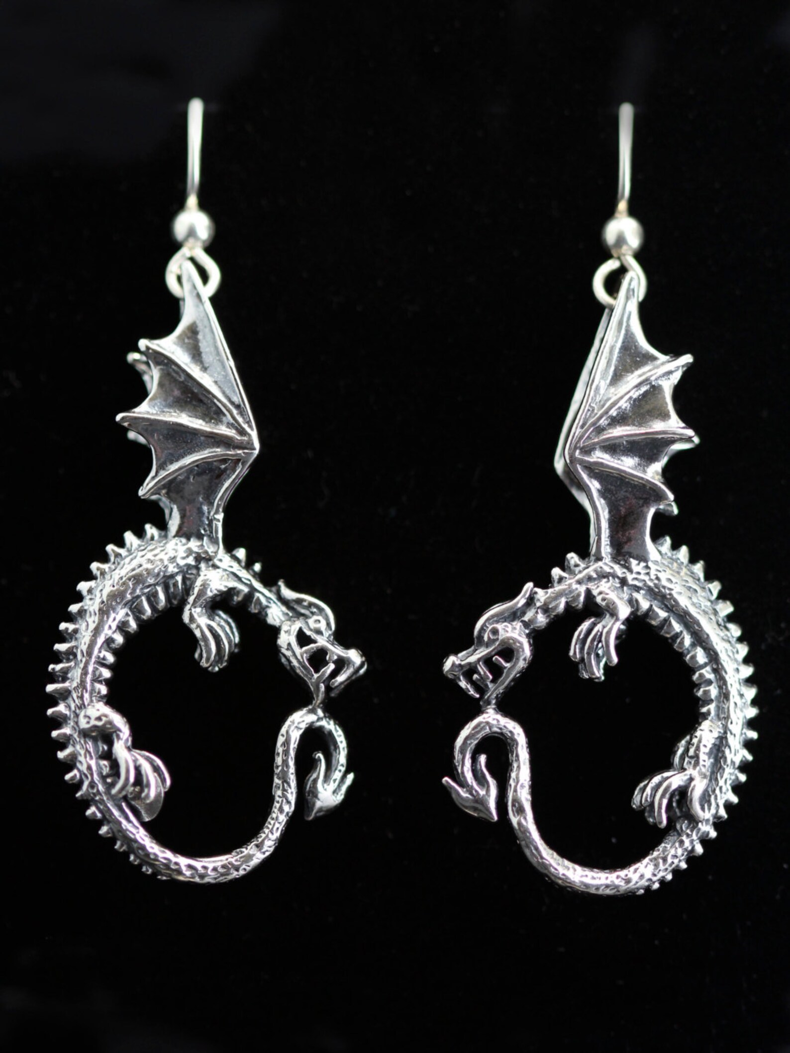 Dragon Earrings Silver Oracle Dragon Earrings Dragon Jewelry Etsy