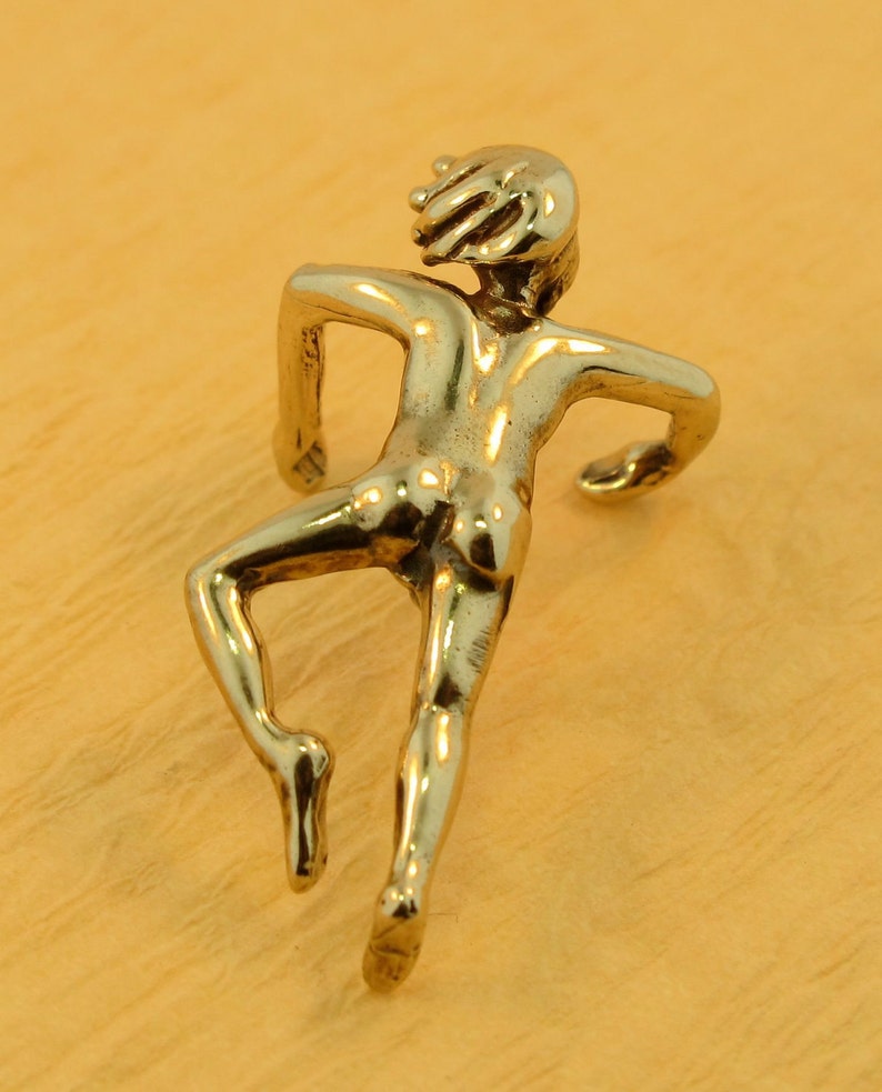 Ear Cuff Fashion People Ear Cuff Man Ear Cuff Bronze Climbing Etsy España