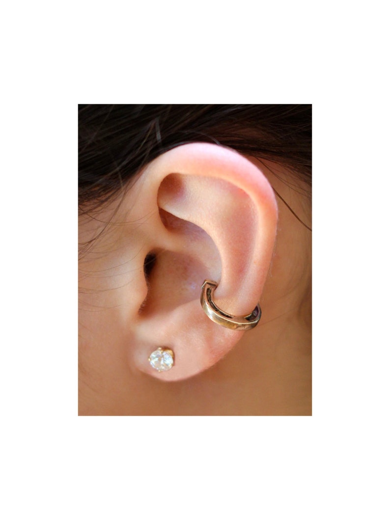 Horseshoe Ear Cuff Good Luck Horseshoe Earrings Bronze Ear Etsy