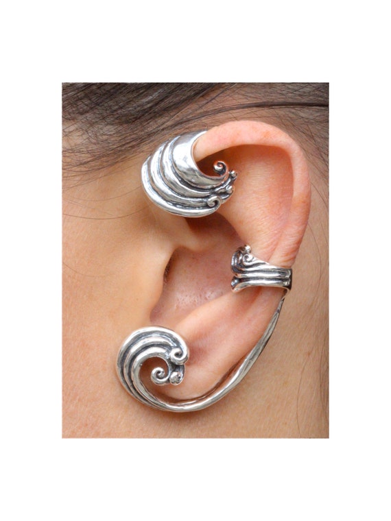 Ear Wrap Wave Ear Wrap Wave Ear Cuff Wave Jewelry Wave Earring Etsy