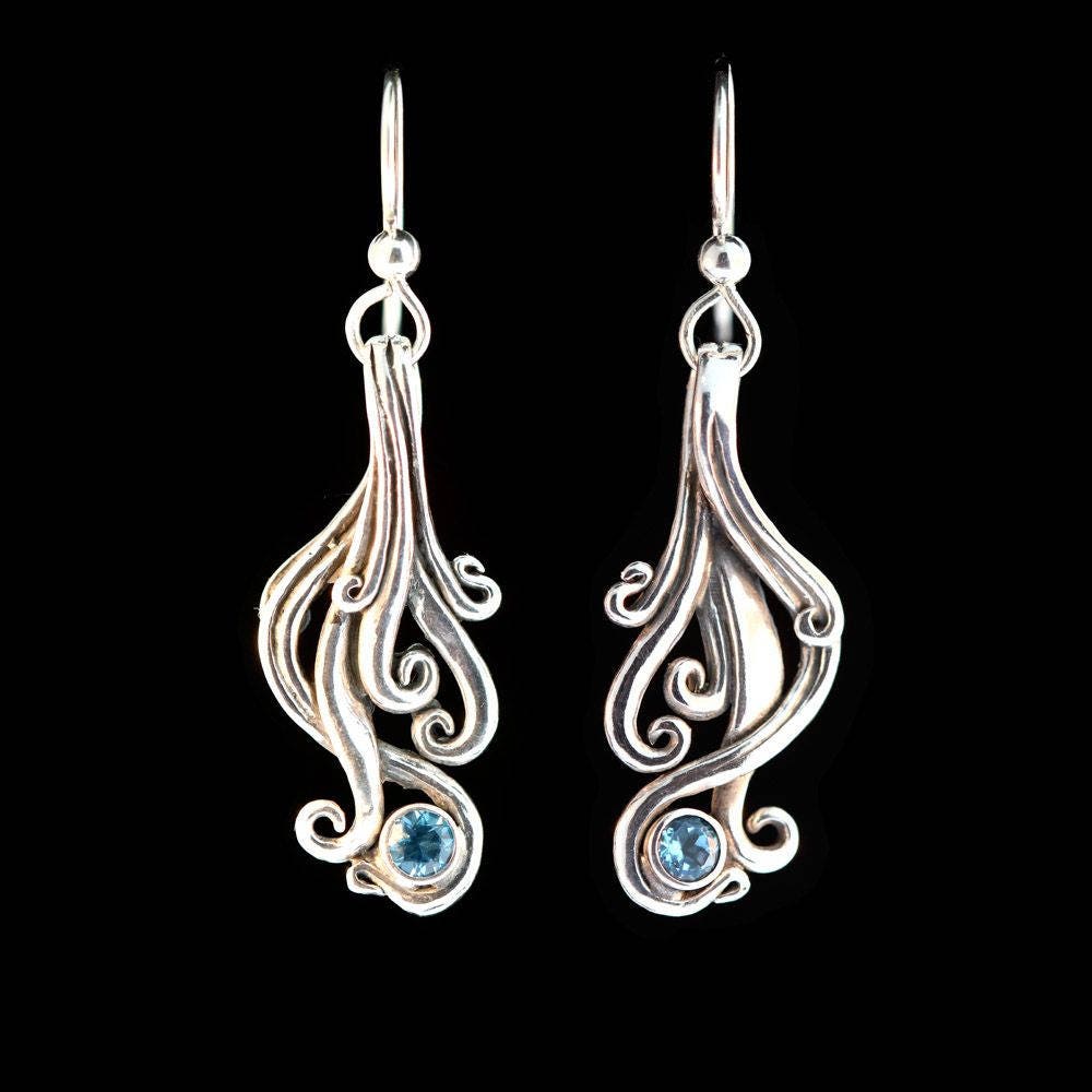waterfall earrings silver