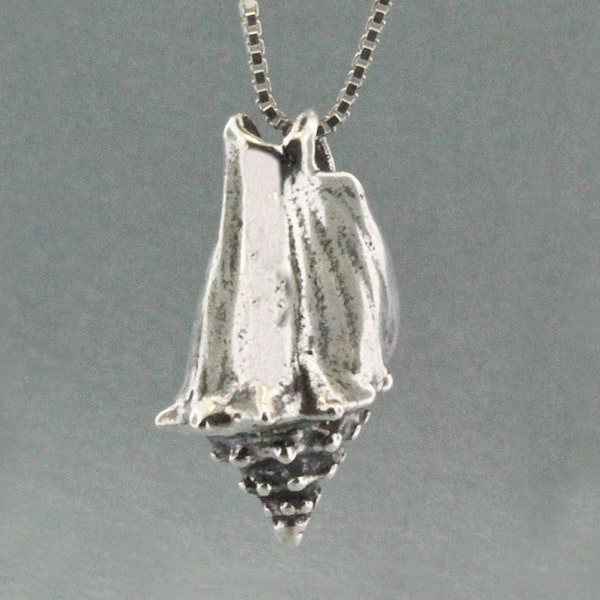 Shell Necklace Silver - Conch Shell Necklace - Shell Charm Shell Pendant Silver Shell Ocean Jewelry Shell Jewelry