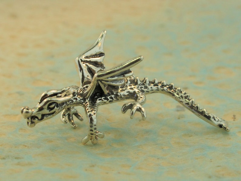 Sterling Silver Dragon Ear Cuff Climber – Gothic Non Pierced Ear Wrap - Fantasy Renaissance Cosplay image 4