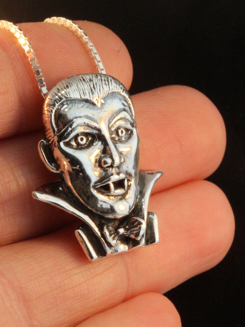 Dracula Vampire Jewelry Dracula Monster Necklace Dracula Creature Pendant Halloween Jewelry Vampire Jewelry image 4