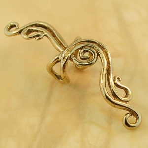 Minimalist Ear Cuff Bronze Ear Cuff Swirl Ear Cuff French Twist Ear Cuff Ear Wrap Wave Jewelry Swirl Non-Pierced Earring Bridesmaid Gift image 4