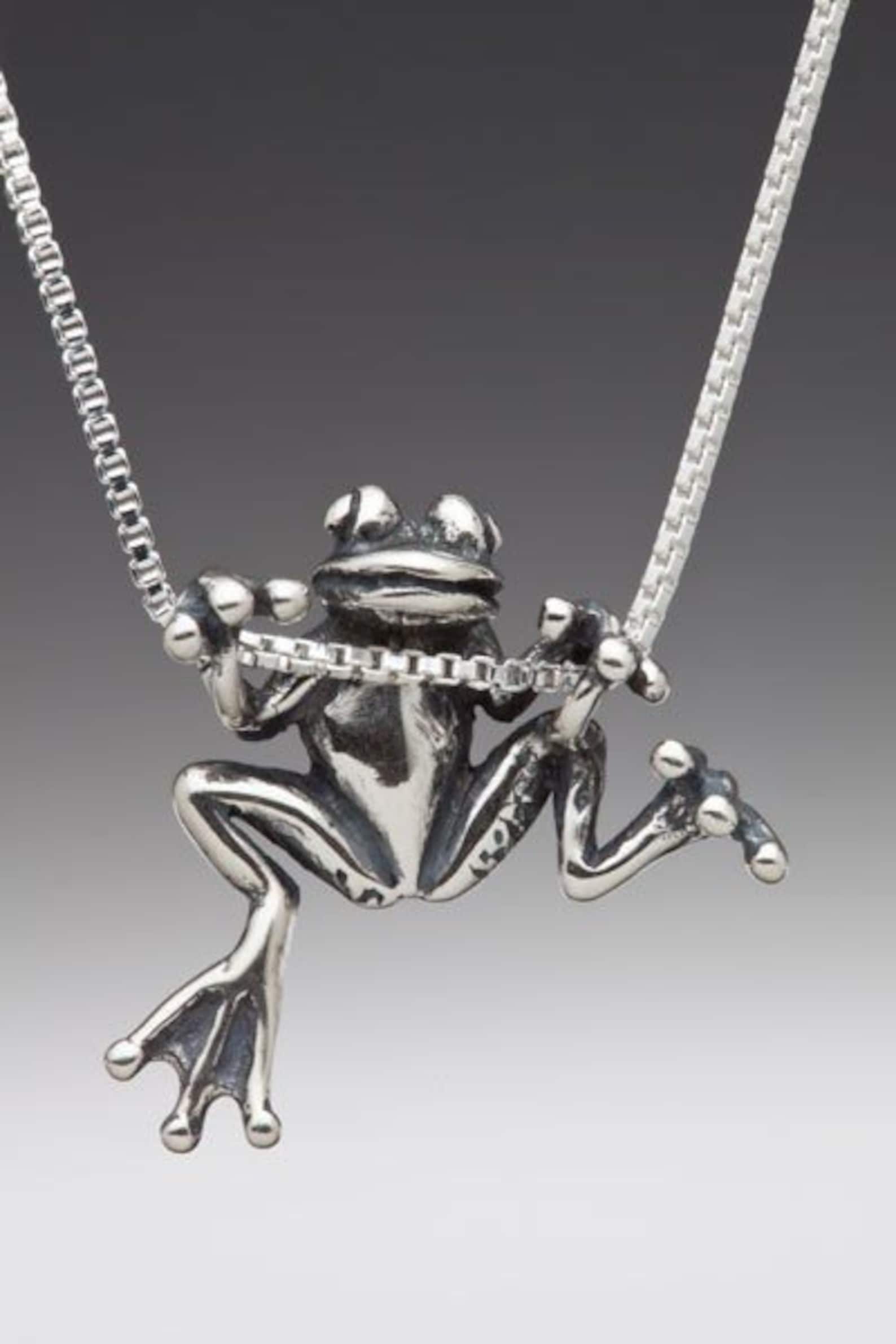 Gift for Her Frog Necklace Frog Pendant Frog Charm Tree Frog Etsy