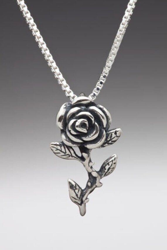 Mijn bedels - Sterling Silver Pendant Charm The Rose