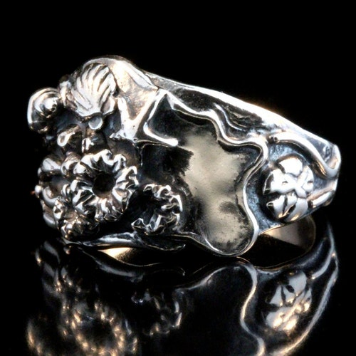 Ocean Ring Silver Tide Pool Ring Seashell Ring Starfish Etsy
