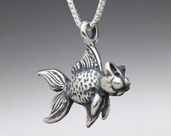 Fish Necklace Cat Necklace Silver Catfish Charm Pendant Fish Charm Fish Pendant Cat Charm Cat Pendant Funny Gift Silver Fish Silver Cat