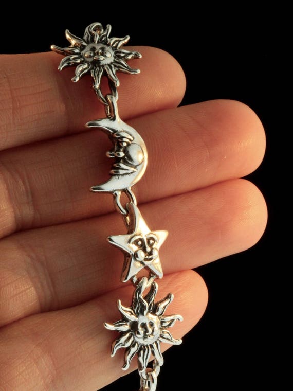 CROSSING STAR & MOON BRACELET(2JU0297)K10 ブレスレット