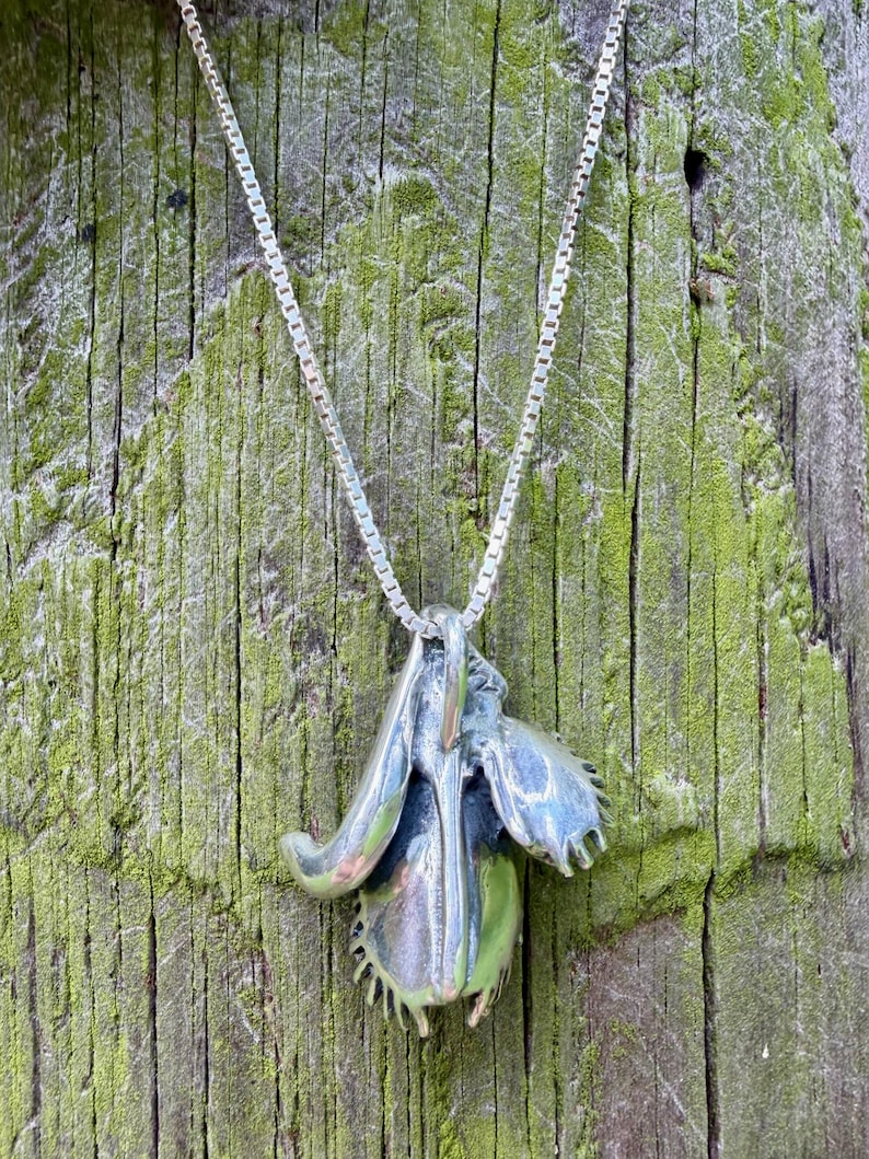 Venusfliegenfalle Charm Anhänger - Sterling Silber - Fleischfressende Pflanze Bild 6
