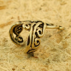 Ear Cuff Bronze Swirl Ear Cuff Arabesque Ear Cuff Celtic Jewelry Non Pierced Earring Non Pierced Ear Cuff Minimalist Ear Cuff Fashion image 5