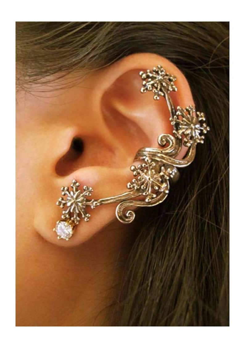 Star Ear Cuff Bronze Star Earring Starburst Ear Cuff Star Etsy