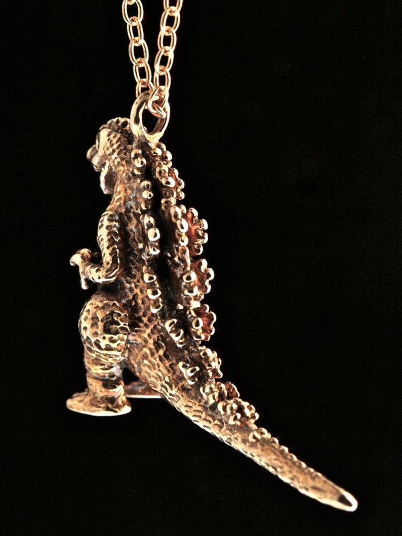 Godzilla Pendant - Bronze - Cosplay Jewelry - Godzilla Accessories - Etsy