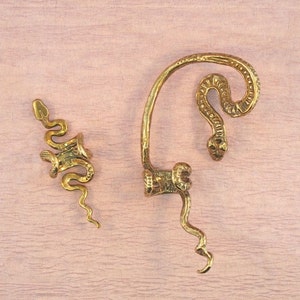 Snake Earring Snake EAR CUFF SPECIAL Snake Ear Cuff Combo Buy 2 Get 1 Ear Cuff Free Snake Jewelry Bronze Snake Snake Ear Wrap Serpents image 2