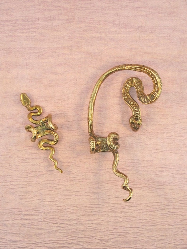 Snake Earring Snake EAR CUFF SPECIAL Snake Ear Cuff Combo Buy 2 Get 1 Ear Cuff Free Snake Jewelry Bronze Snake Snake Ear Wrap Serpents image 2