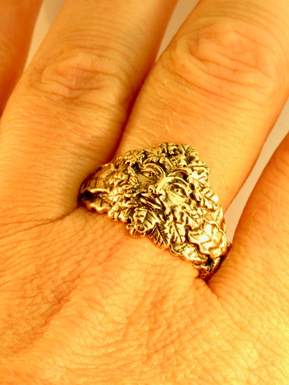 Statement 14k gold ring mens deals
