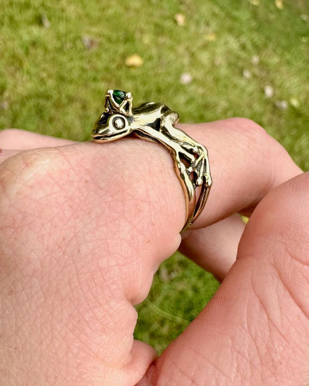 Gold Frog Ring Enchanted Frog Prince Ring Frog Jewelry Frog