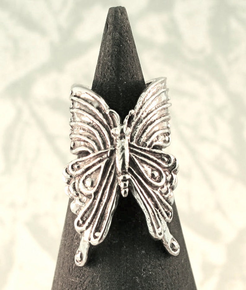 Silver Ear Cuff Butterfly Ear Cuff Silver Butterfly Earring Butterfly Jewelry Insect Jewelry Silver Butterfly Butterfly Wings Wing Jewelry image 2