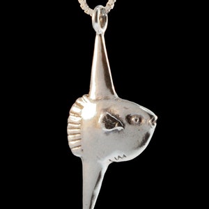 Mola Mola Sunfish Charm Mola Mola Jewelry Sea Life Jewelry Fish Jewelry Ocean Jewelry Finding Dory Silver Fish Pendant image 4