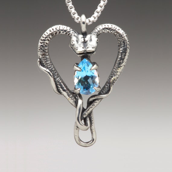 TATIANA☆[Silver925] Under Heart Gemstone Necklace crystal_heart_pendant_necklace