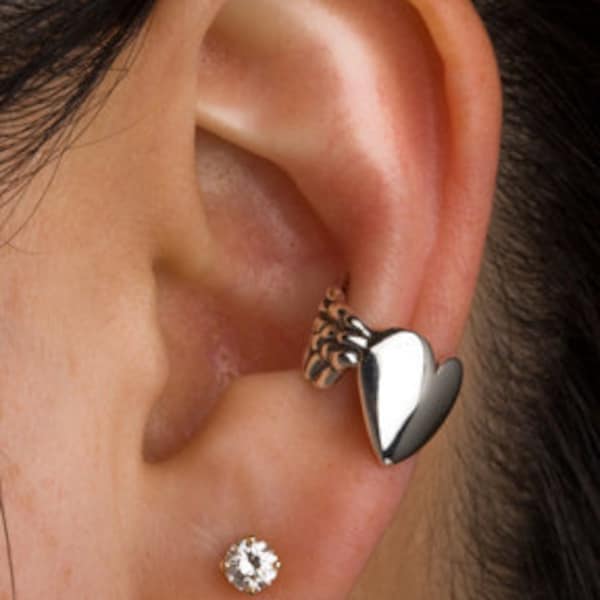 Heart Ear Cuff Etsy