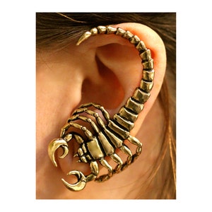 Scorpion Ear Wrap Bronze Scorpion Ear Cuff Scorpion Earring Scorpion Jewelry Insect Jewelry Insect Earring Bug Jewelry Scorpio Jewelry