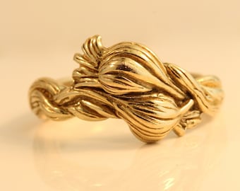 14k Gold Garlic Ring Gold Garlic Jewelry Garlic Braid Gift for Chef Gift for Cook Garlic Art 14k Gold Ring Gold Band Abstract Ring Victorian