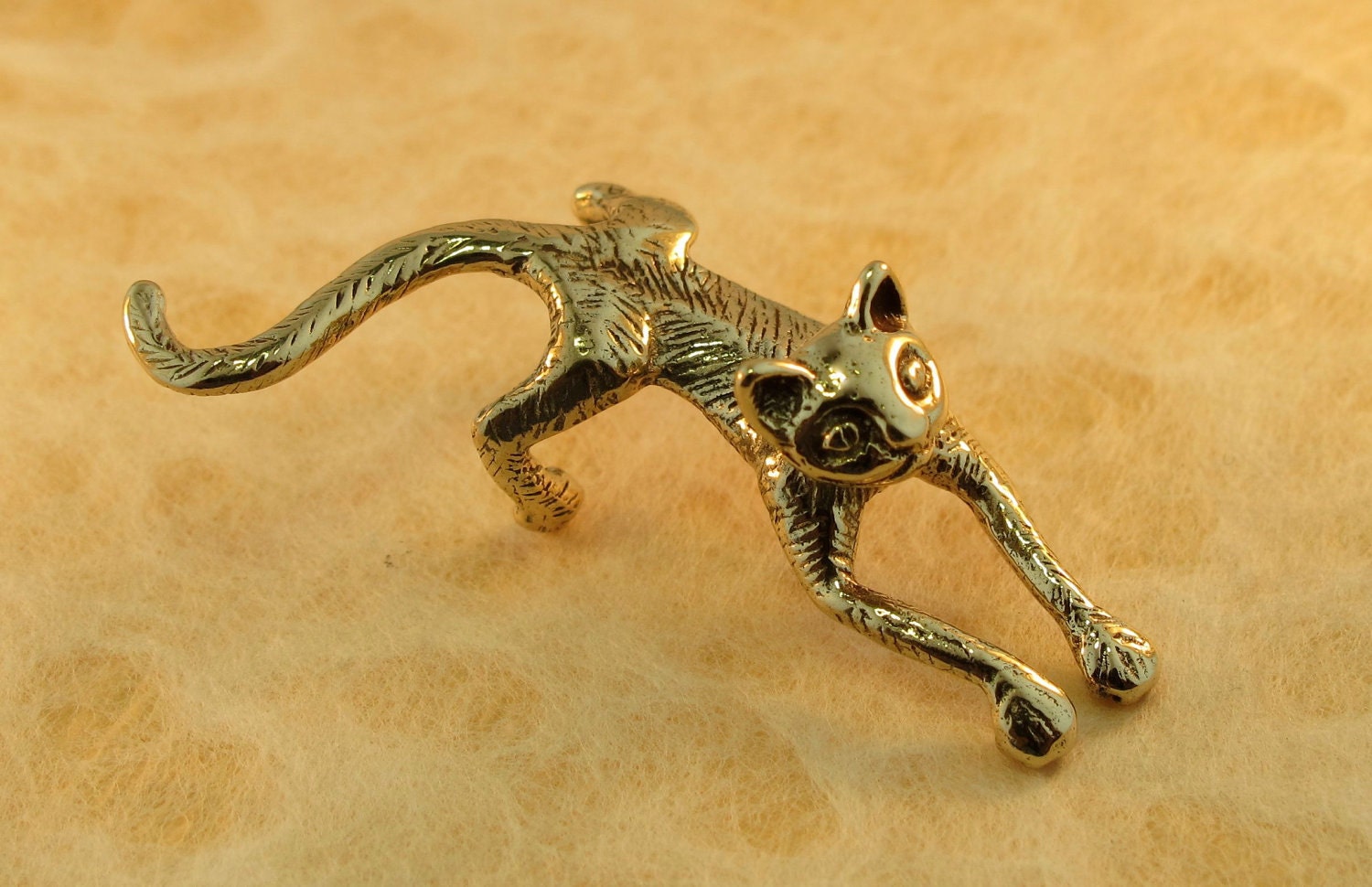 Cat Ear Cuff Bronze Crawling Cat Ear Cuff Cat Earring Cat Etsy