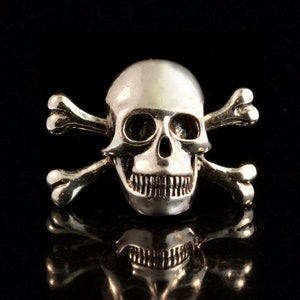 Silver Skull and Crossbones Pin Sterling Silver Skull and Cross Bones Cloak Pin Renaissance Pin Kilt Pin Lapel Pin Skull Brooch Bodice Pin