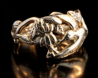 Kolibri Ring - Massiv 14k Gold - Gold Vogel Ring