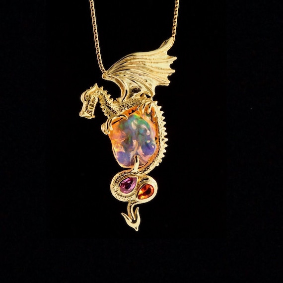 Dragon opal necklace sale