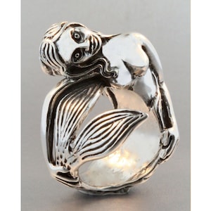 Silver Mermaid Ring - Silver Ring - Mermaid Jewelry - Siren&#39;s Song Ring - Mermaid Ring - Silver Mermaid - Siren Ring - Ocean Jewelry