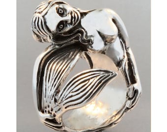 Mermaid Lagoon Ring - Sterling Silver - Coastal Siren Ring