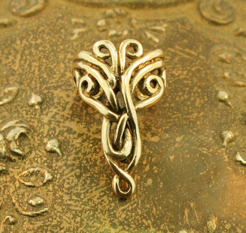 Ear Cuff Bronze Swirl Ear Cuff Arabesque Ear Cuff Celtic Jewelry Non Pierced Earring Non Pierced Ear Cuff Minimalist Ear Cuff Fashion image 3