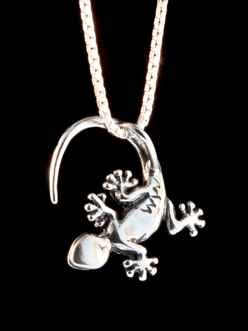 Gecko Necklace Gecko Jewelry Gecko Charm Lizard Necklace - Etsy