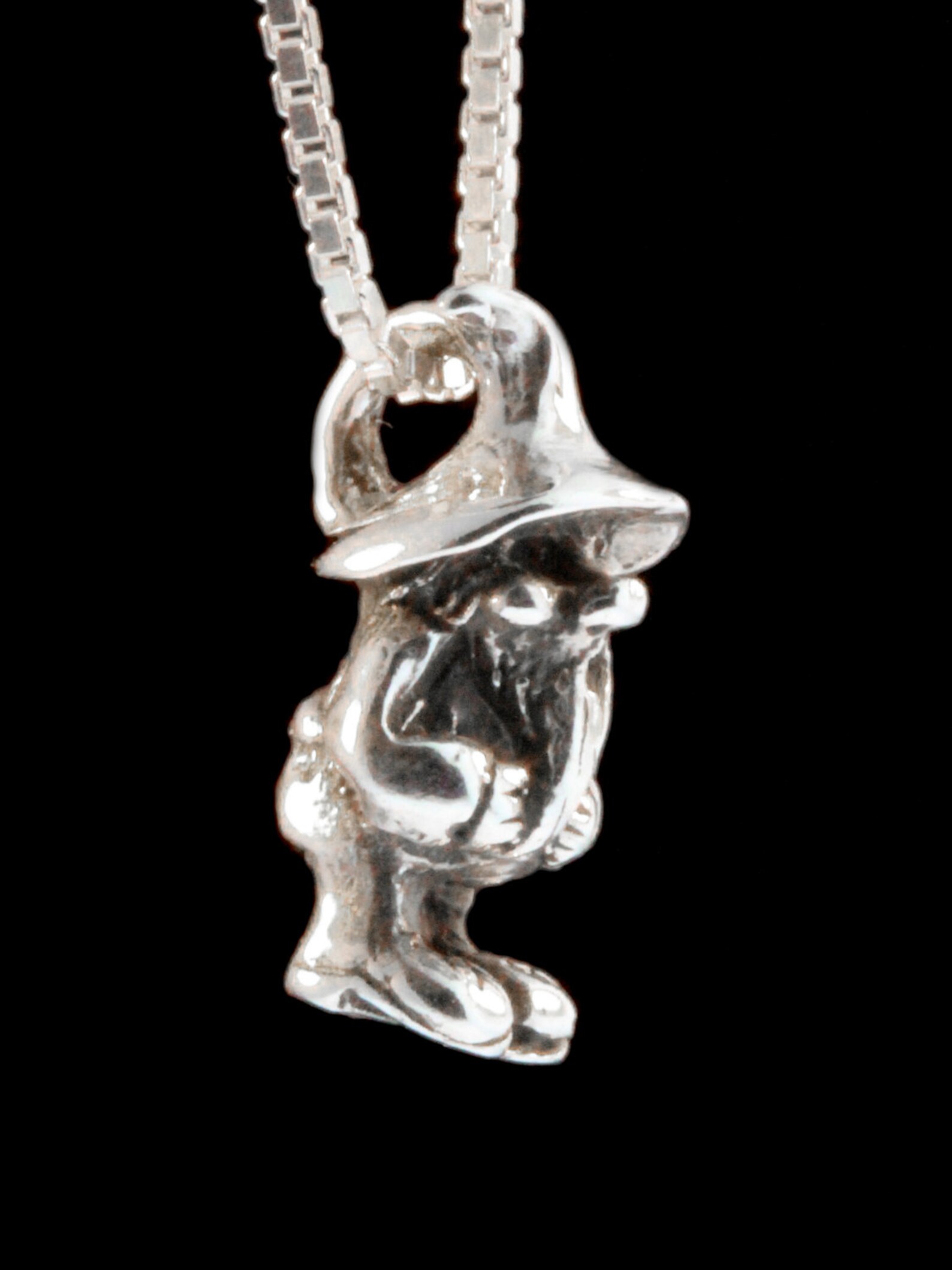 Gnome Necklace Silver Gnome Charm Gnome Pendant Garden Gnome Etsy