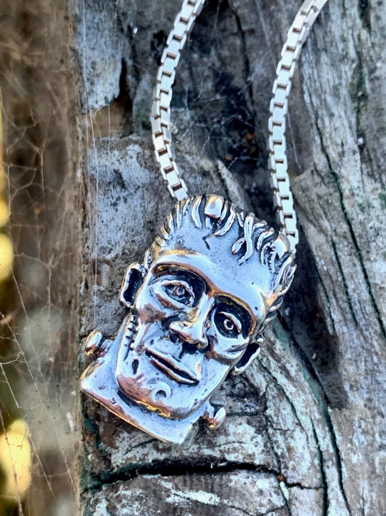 Frankenstein Necklace Frankenstein Jewelry Monster Jewelry Etsy