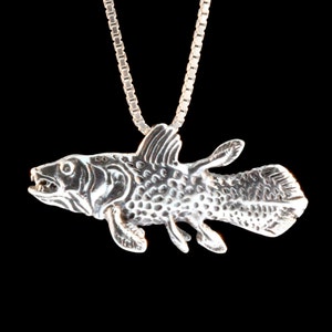 Coelacanth-bedel - Sterlingzilver - hanger Ancient Living Fossil Fish
