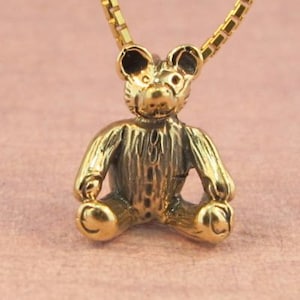 Gold Bear Necklace - Solid 14k Gold - Teddy Bear Charm Teddy Bear Necklace - Teddybear Necklace - Gold Bear Necklace - Small Gold Charm