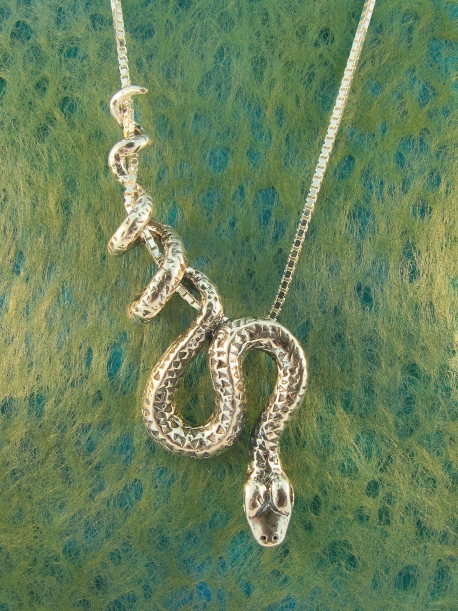 Snake Necklace Snake Jewelry Silver Snake Pendant Serpent Etsy