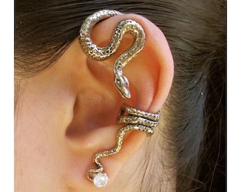 Python Snake Ear Wrap Climber Bronze