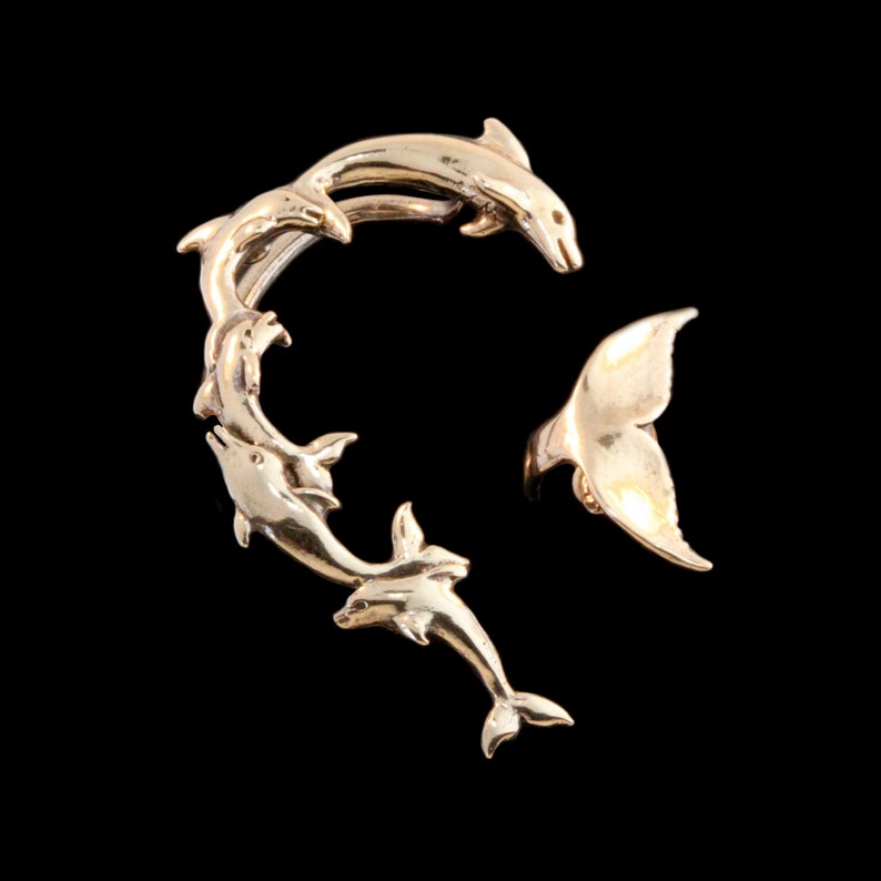 Dolphin Ear Wrap Dolphin Jewelry Whale Tail Ear Cuff Whale Jewelry Fashion Accessories Ear Cuff Combo Special