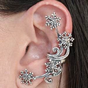 Star Ear Cuff Silver Star Earring Star Jewelry Starburst Ear Cuff Snowflake Jewelry Fireworks Celebrity Style Minimalist Ear Cuff image 4