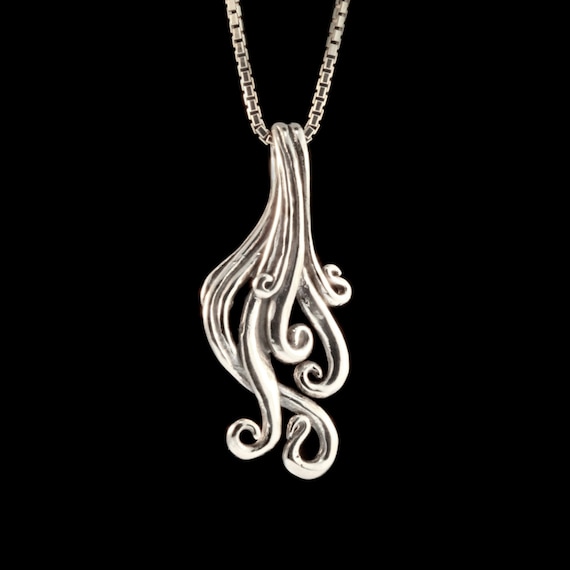 Waterfall Necklace Silver Waterfall Jewelry Cascade Waterfall 