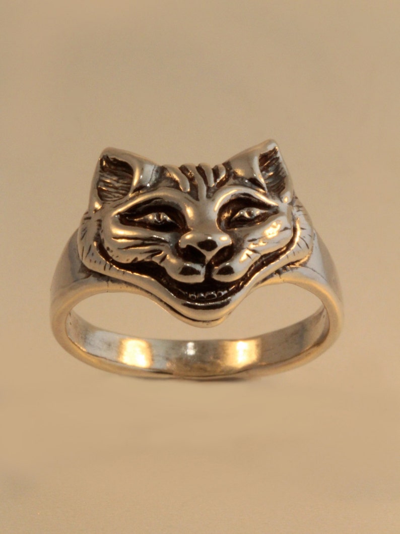 Cat Ring Silver Cheshire Cat Ring Cheshire Cat Jewelry Etsy