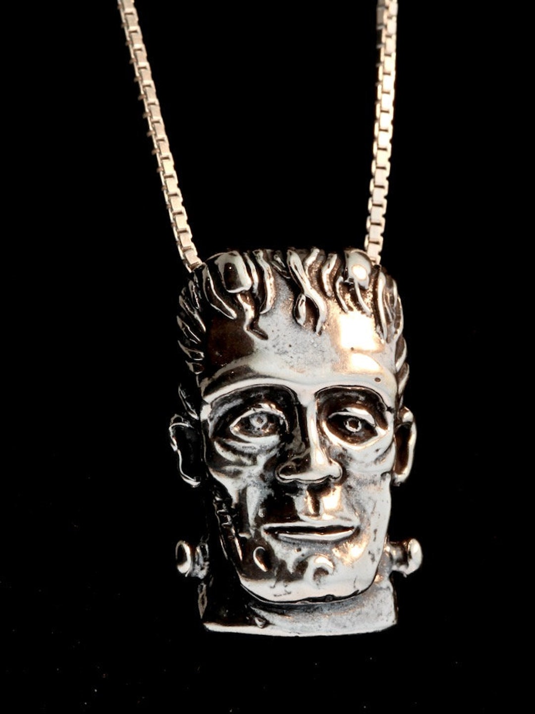 Frankenstein Necklace Frankenstein Jewelry Monster Jewelry Halloween Jewelry Halloween Necklace