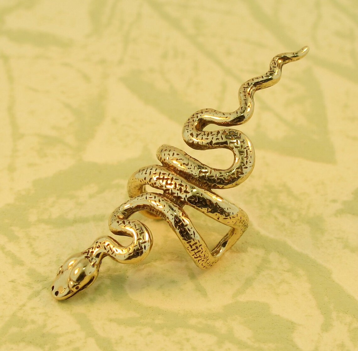 Snake Ear Cuff Bronze Snake Ear Wrap Snake Earring Snake Etsy