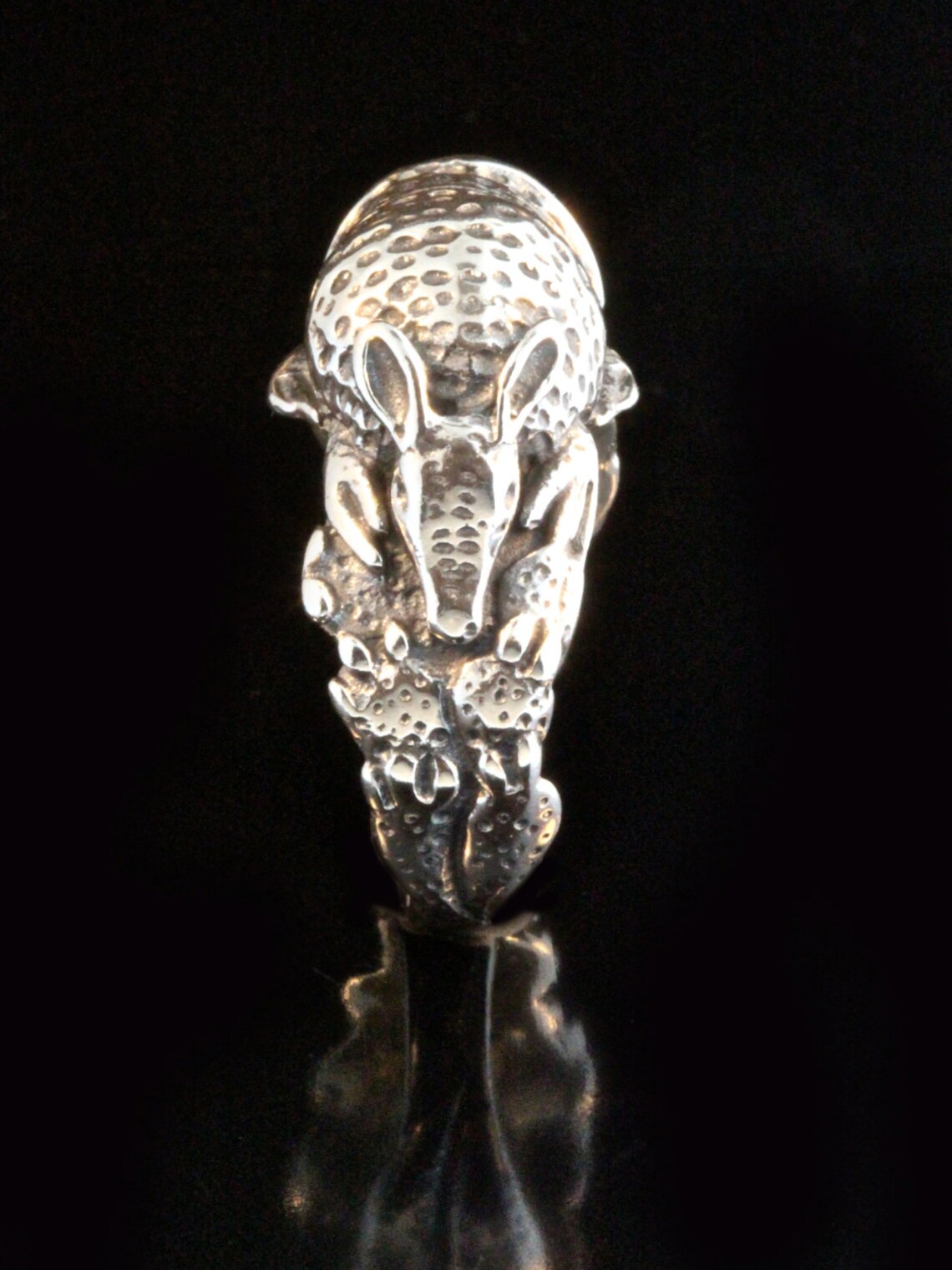 Armadillo Ring Silver Armadillo Jewelry Armadillo Miniature Etsy