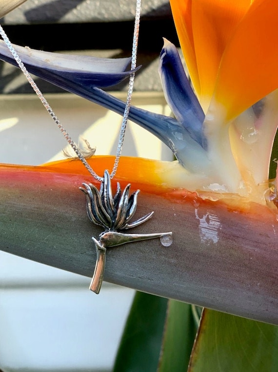 Painted Bird of Paradise Natural Kukui Nut necklace – [ki-ele]